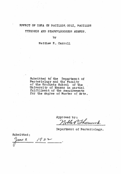 Matthew E. Carroll Submitted to the Department