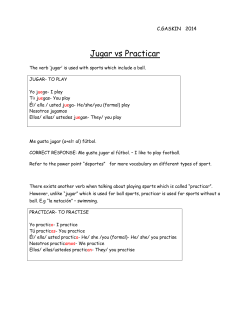 Jugar vs Practicar