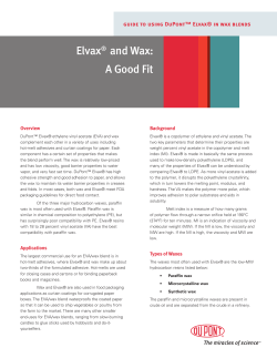Elvax&reg; and Wax: A Good Fit