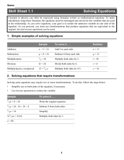 Unit 1: Measurement and Motion