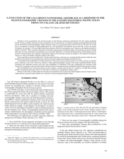 9. Evolution of the Calcareous Nannofossil Assemblage as a