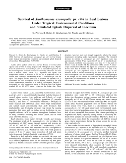 Provost, O. et al, 2002, , Survival of Xanthomonas axonopodis pv