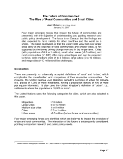 The Future of Communities: The Rise of Rural Communities and