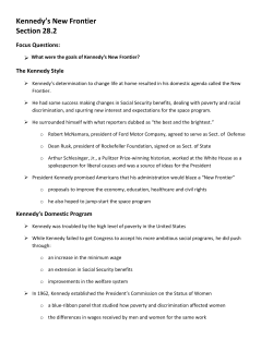 Kennedy`s New Frontier Section 28.2