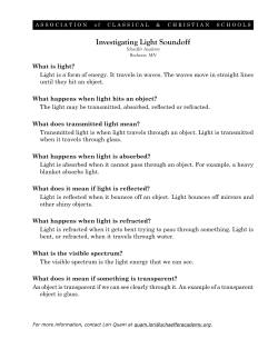 Investigating Light Soundoff - Association of Classical Christian