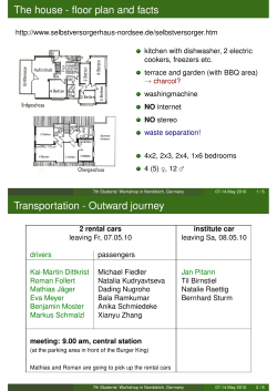 The house - floor plan and facts Transportation