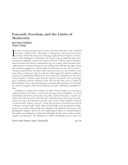 Foucault, Freedom, and the Limits of Modernity