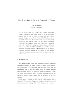 The Great Vowel Shift in Optimality Theory
