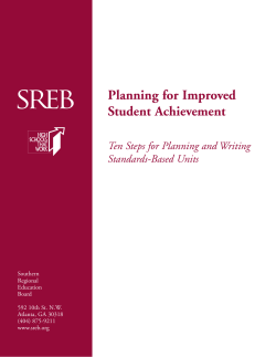 Planning for Improved Student Achievement