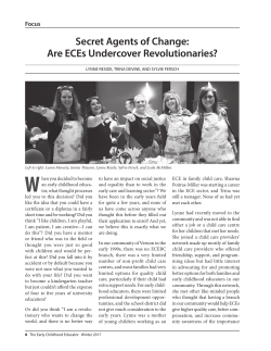 Secret Agents of Change: Are ECEs Undercover Revolutionaries?