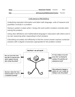 I CAN attend to PRECISION by Underlining important information