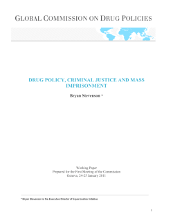 drug policy, criminal justice and mass imprisonment
