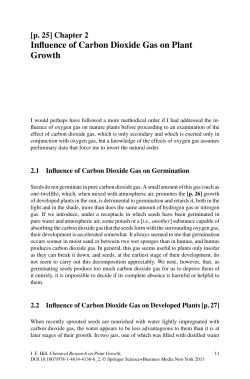 Influence of Carbon Dioxide Gas on Plant Growth