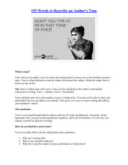 155 Words to Describe an Author`s Tone
