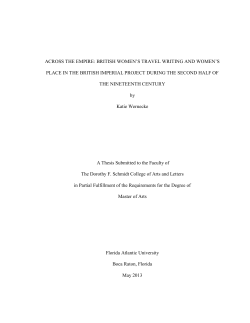 british women`s travel writing and women`s place in the british