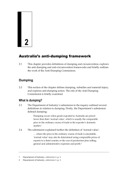 Chapter 2: Australia`s anti