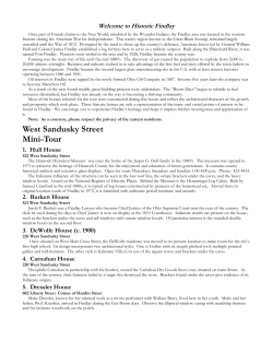 Historic Findlay &ndash; Walking Tour