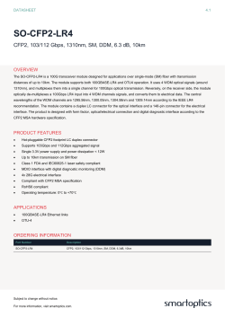 SO-CFP2-LR4 - Smartoptics