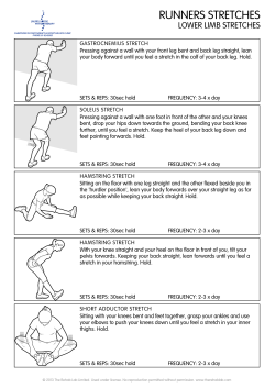 RUNNERS STRETCHES