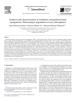 Synthesis and characterization of mordenites encapsulated titania