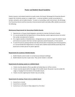 Poster and Bulletin Board Guideline