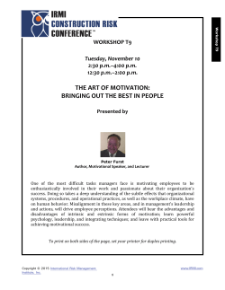 the art of motivation: bringing out the best in people