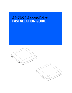 AP-7522E Access Point INSTALLATION GUIDE
