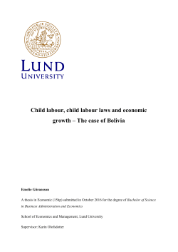 Child labour, child labour laws and economic growth &ndash; The case of