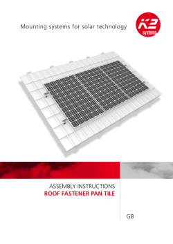 ASSEMBLY INSTRUCTIONS Roof fasteneR Pan tile GB