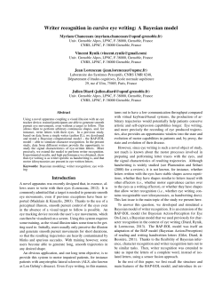 Writer recognition in cursive eye writing: A Bayesian model