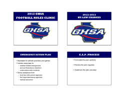 2012 ghsa football rules clinic - Georgia Officials Athletic Association