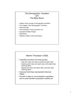 The Demographic Transition and The Baby Boom Warren