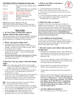 Race Day Info - Steps For Students