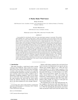 A Marine Radar Wind Sensor - AMS Journals