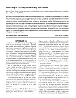 Novel Way in Teaching Introductory Soil Science