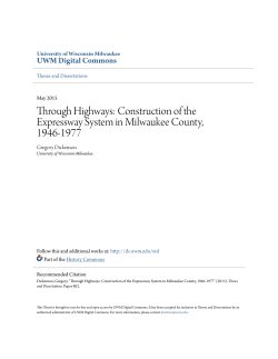 Through Highways: Construction of the Expressway System in