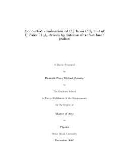Concerted Elimination of Cl +2 from CCl4 and of