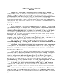 Keeping Sheep In&hellip;and Predators Out!