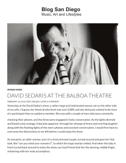 David Sedaris at the Balboa Theatre
