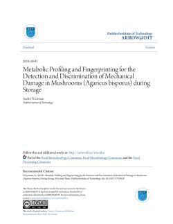 Metabolic Profiling and Fingerprinting for the Detection