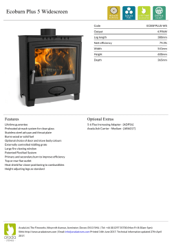Aarrow Ecoburn Plus 5 Widescreen stove