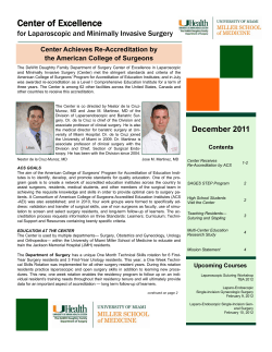 Center of Excellence - Department of Surgery