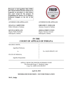 Maurice Smith v. State of Indiana
