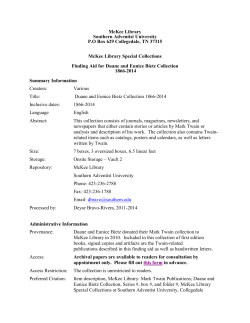 Finding Aid - Southern Adventist University