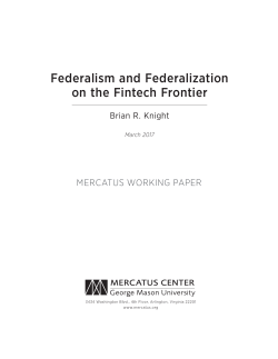 Federalism and Federalization on the Fintech