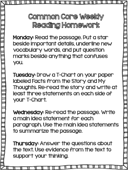 Monday: Read the passage. Put a star beside important details
