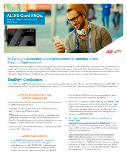 ALINE Card FAQs. - Visaprepaidprocessing.com