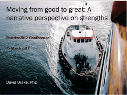 Moving from good to great: A narrative perspective on strengths