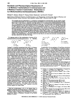 Synthesis and pharmacological examination of 1-(3-methoxy