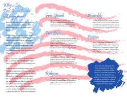 Why is the First Amendment still important? Free Speech Assembly